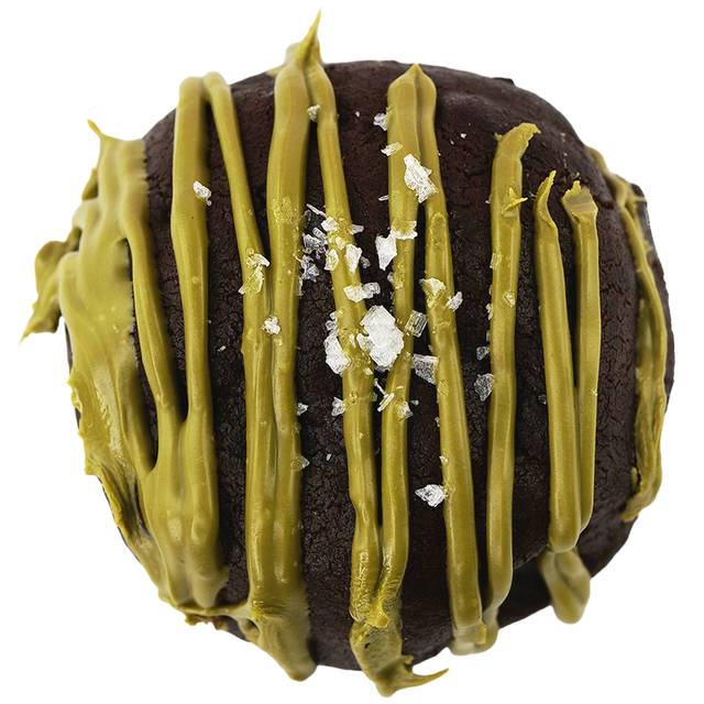 Dubai chocolate cookie close-up, handmade in Hove
