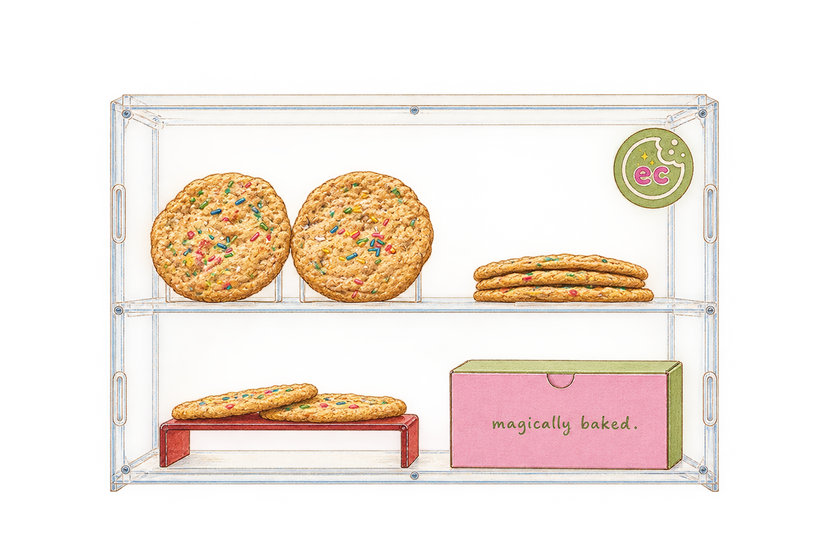 Illustration of the Enchanted Cookies countertop cabinet