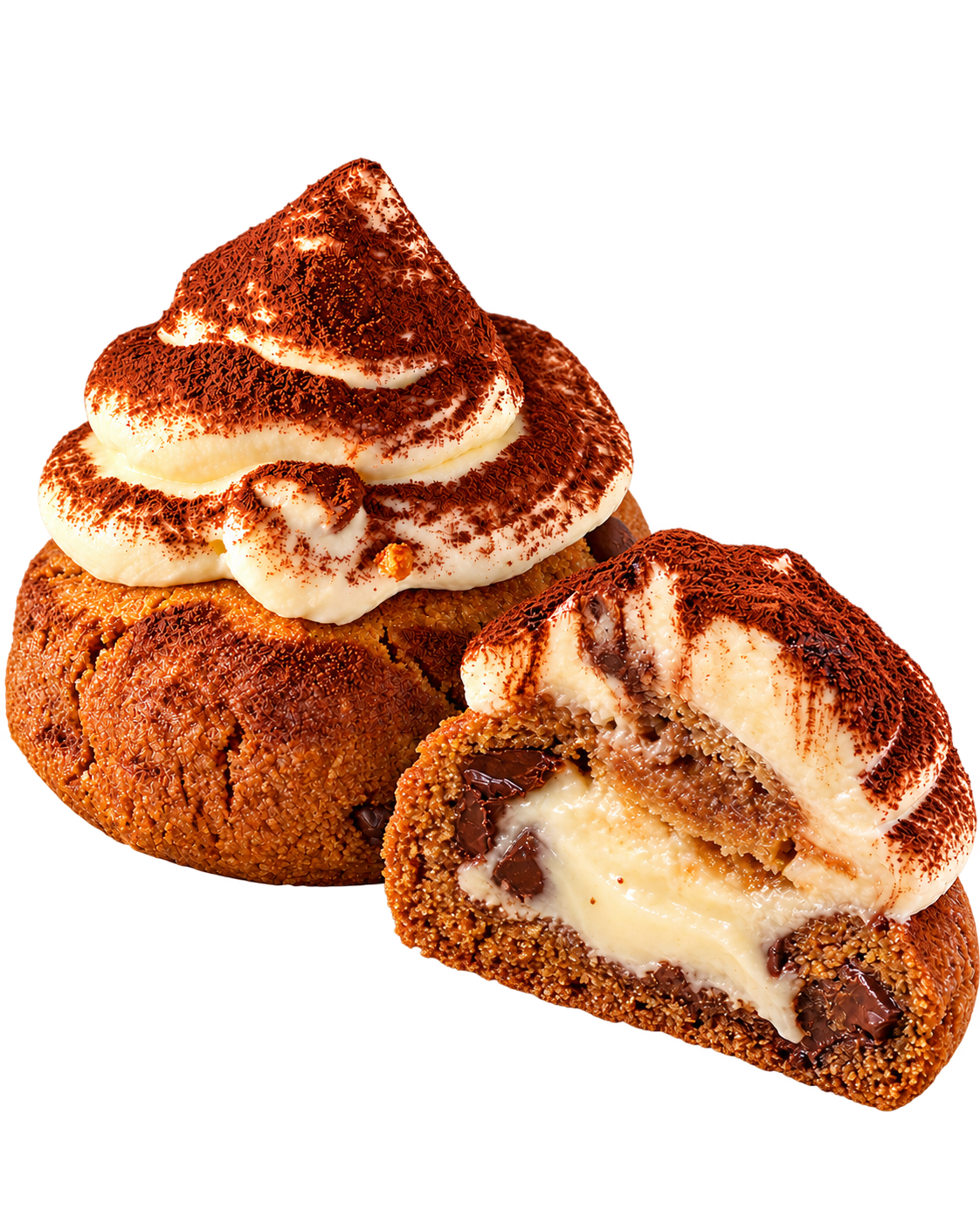 Tiramisù Mini cookie, whole and split