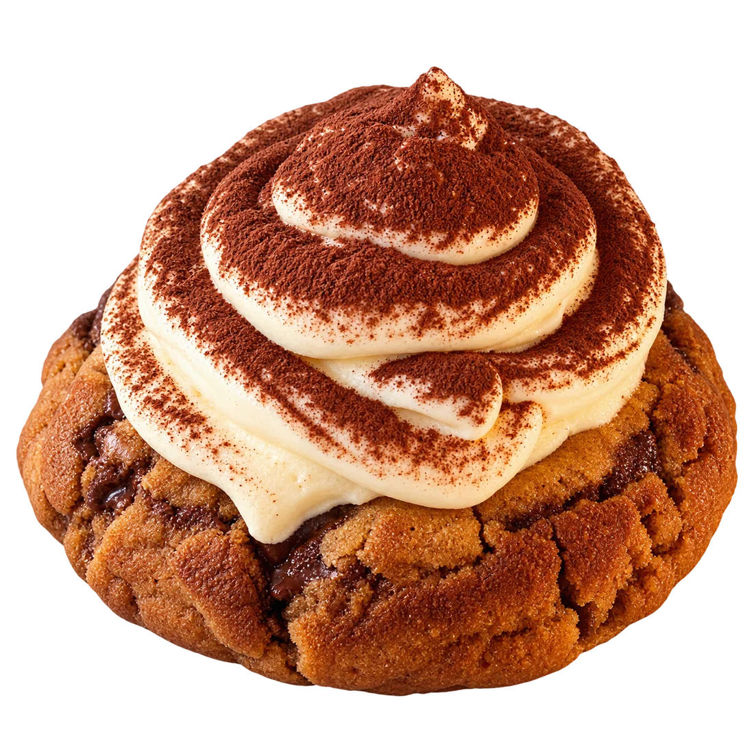 Tiramisù cookie with cocoa-dusted cream