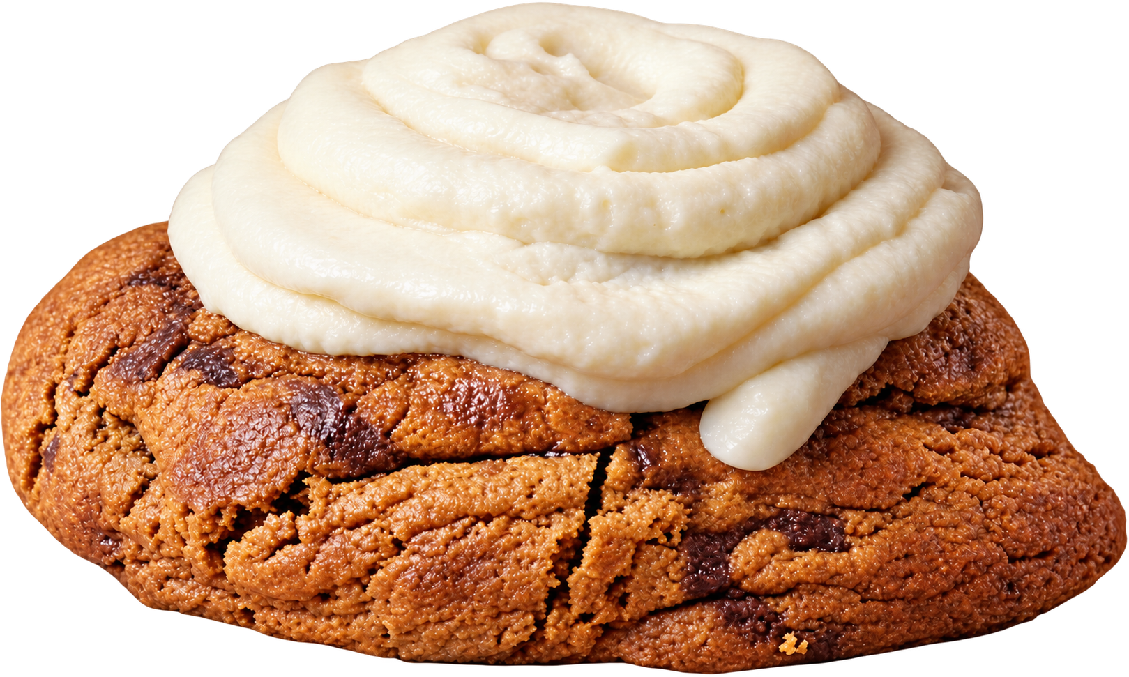 Tiramisù cookie with a freshly piped cream swirl